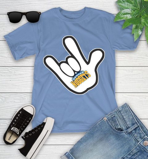 Denver Nuggets NBA Basketball Mickey Rock Hand Disney Youth T-Shirt 11