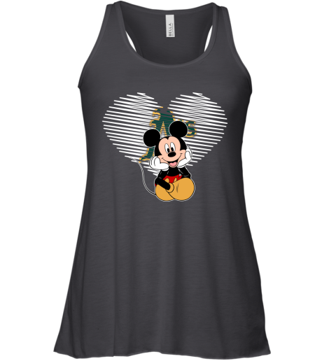 MLB Oakland Athletics The Heart Mickey Mouse Disney Baseball T Shirt SN7MHEQGlYJ flowy tank 32 95 151514 front black