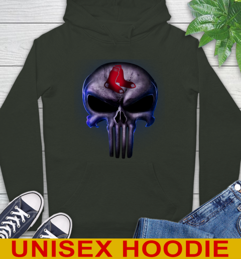 Boston Red Sox MLB Baseball Punisher Skull Sports Hoodie 12
