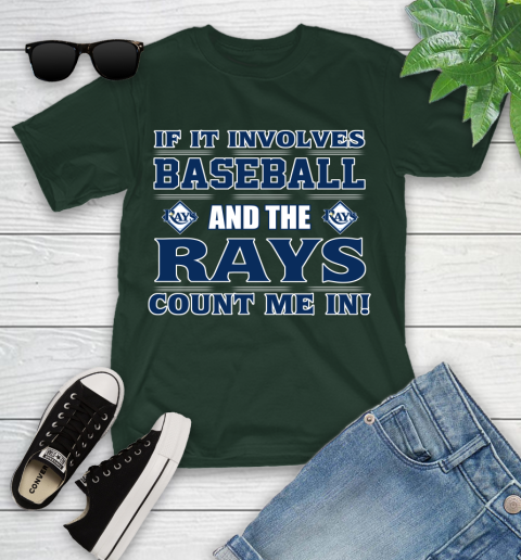 MLB If It Involves Baseball And Tampa Bay Rays Count Me In Sports Youth T-Shirt 5