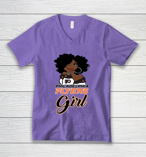 Philadelphia Flyers Girl NHL V-Neck T-Shirt 9