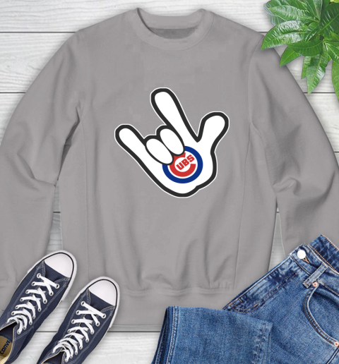 Chicago Cubs MLB Baseball Mickey Rock Hand Disney Sweatshirt 5