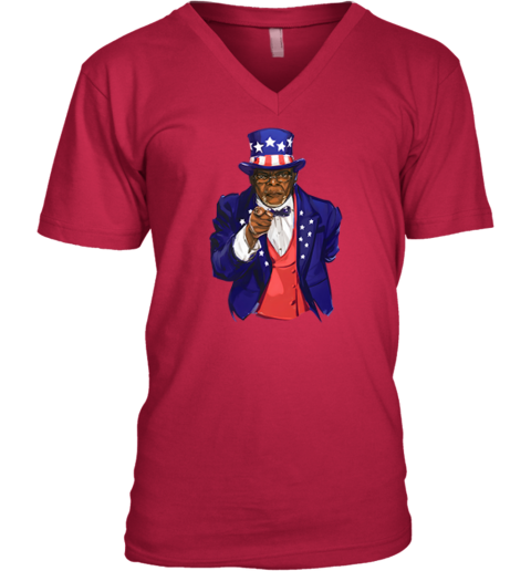 Sam Jackson Uncle Sam Super Bowl LIX Halftime Show V-Neck T-Shirt