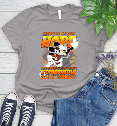 Atlanta Falcons NFL Football Mickey Disney Never Lose Hope (2) Women's T-Shirt 5