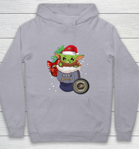 Anaheim Ducks Christmas Baby Yoda Star Wars Funny Happy NHL Youth Hoodie 5