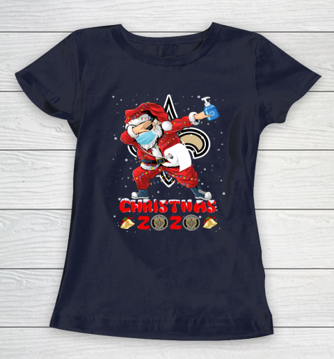 New Orleans Saints Funny Santa Claus Dabbing Christmas 2020 NFL Women's T-Shirt 2