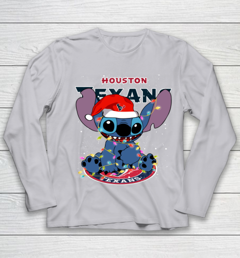 Houston Texans NFL Football noel stitch Christmas Youth Long Sleeve 3