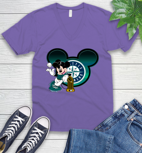 MLB San Francisco Giants The Commissioner's Trophy Mickey Mouse Disney V-Neck T-Shirt 10