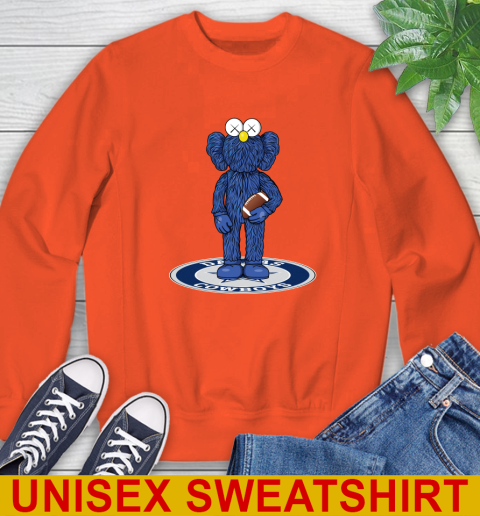NFL Football Dallas Cowboys Kaws Bff Blue Figure Shirt Sweatshirt 4