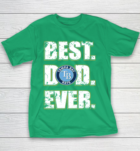 MLB Tampa Bay Rays Baseball Best Dad Ever Family Shirt Youth T-Shirt 3