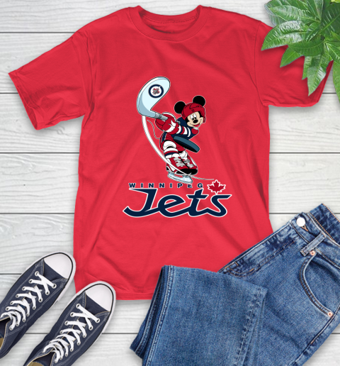 NHL Hockey Winnipeg Jets Cheerful Mickey Mouse Shirt T-Shirt 11