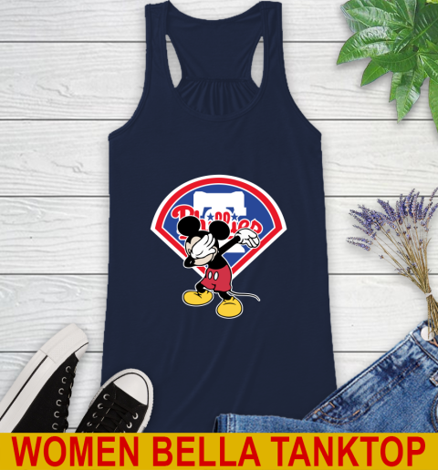 Philadelphia Phillies MLB Baseball Dabbing Mickey Disney Sports Racerback Tank 11