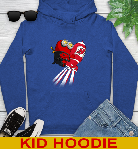 NHL Hockey New Jersey Devils Deadpool Minion Marvel Shirt Youth Hoodie 10