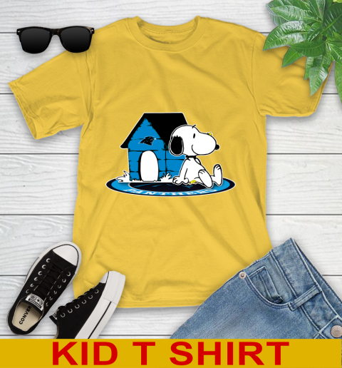 NFL Football Carolina Panthers Snoopy The Peanuts Movie Shirt Youth T-Shirt 8