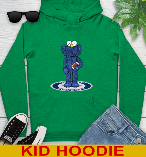 NFL Football Dallas Cowboys Kaws Bff Blue Figure Shirt Youth Hoodie 8