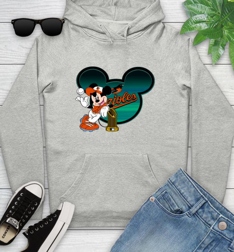 MLB Baltimore Orioles The Commissioner's Trophy Mickey Mouse Disney Youth Hoodie