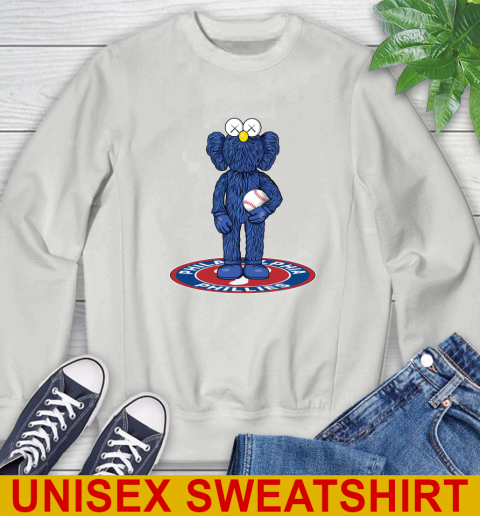 MLB Baseball Philadelphia Phillies Kaws Bff Blue Figure Shirt Sweatshirt - Image 6