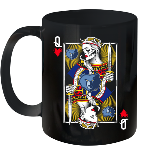 NBA Basketball Memphis Grizzlies The Queen Of Hearts Card Shirt Ceramic Mug 11oz