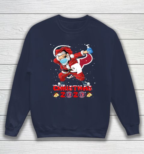 Houston Texans Funny Santa Claus Dabbing Christmas 2020 NFL Sweatshirt 2