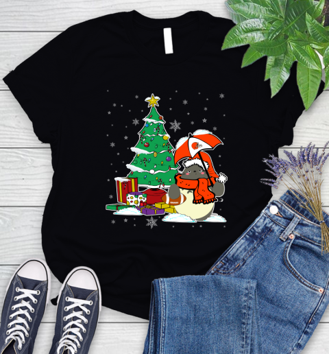 Cleveland Browns NFL Football Cute Tonari No Totoro Christmas Sports Women's T-Shirt