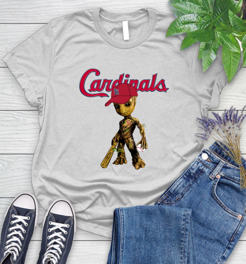 MLB St.Louis Cardinals Groot Guardians Of The Galaxy Baseball Women's T-Shirt