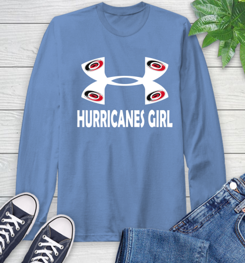 NHL Carolina Hurricanes Girl Under Armour Hockey Sports Long Sleeve T-Shirt 12