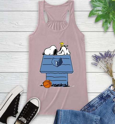 Memphis Grizzlies NBA Basketball Snoopy Woodstock The Peanuts Movie Racerback Tank 11