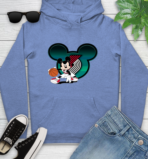 NBA Portland Trail Blazers Mickey Mouse Disney Basketball Youth Hoodie 12
