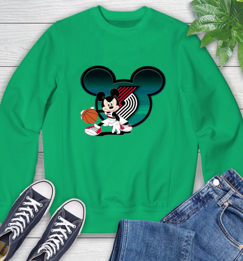 NBA Portland Trail Blazers Mickey Mouse Disney Basketball Sweatshirt 6
