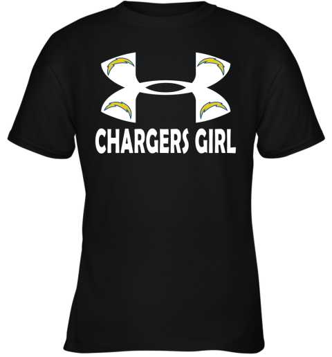 NFL Los Angeles Chargers Girl Under Armour Football Sports Ku8oZnmS4yG youth t shirt 26 95 151514 front black