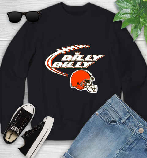 NFL Cleveland Browns Dilly Dilly Football Sports Youth Sweatshirt 2