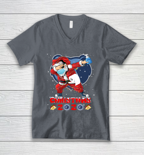 Memphis Grizzlies Funny Santa Claus Dabbing Christmas 2020 NBA V-Neck T-Shirt 4