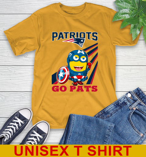 NFL Football New England Patriots Captain America Marvel Avengers Minion Shirt T-Shirt 2