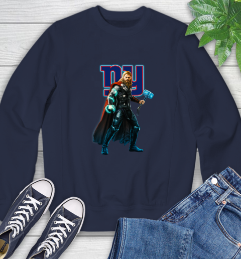 NFL Thor Avengers Endgame Football New York Giants Sweatshirt 3