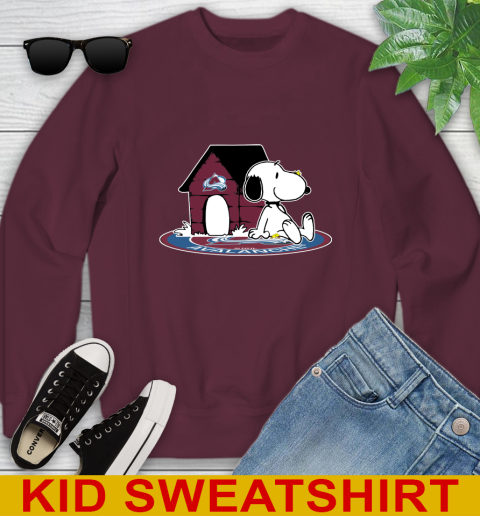 NHL Hockey Colorado Avalanche Snoopy The Peanuts Movie Shirt Youth Sweatshirt 5