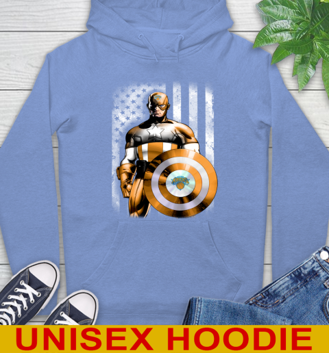 New York Knicks NBA Basketball Captain America Marvel Avengers American Flag Shirt Hoodie 11