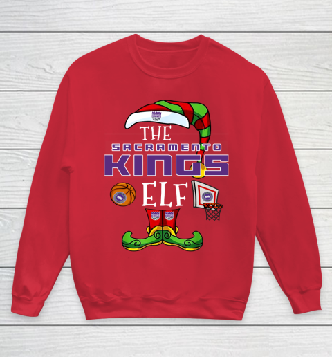 Sacramento Kings Christmas ELF Funny NBA Youth Sweatshirt 7