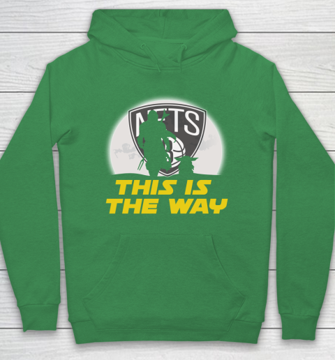 Brooklyn Nets NBA Basketball Star Wars Yoda And Mandalorian This Is The Way Hoodie 5