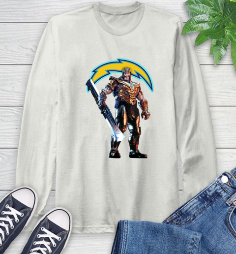 NFL Thanos Gauntlet Avengers Endgame Football San Diego Chargers Long Sleeve T-Shirt 12