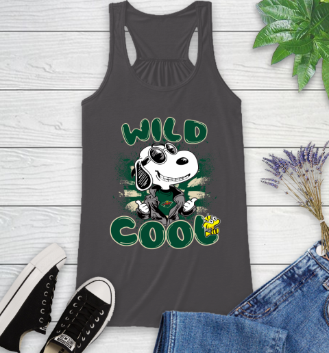 NHL Hockey Minnesota Wild Cool Snoopy Shirt Racerback Tank 9