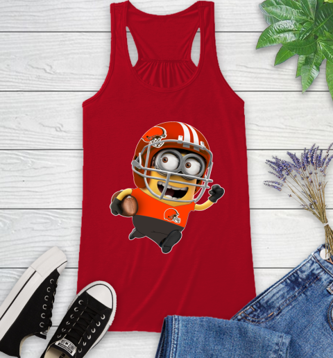 NFL Cleveland Browns Minions Disney Football Sports Racerback Tank 6