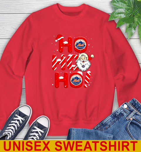 New York Mets MLB Baseball Ho Ho Ho Santa Claus Merry Christmas Shirt Sweatshirt 12