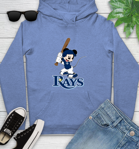 MLB Baseball Tampa Bay Rays Cheerful Mickey Mouse Shirt Youth Hoodie 11