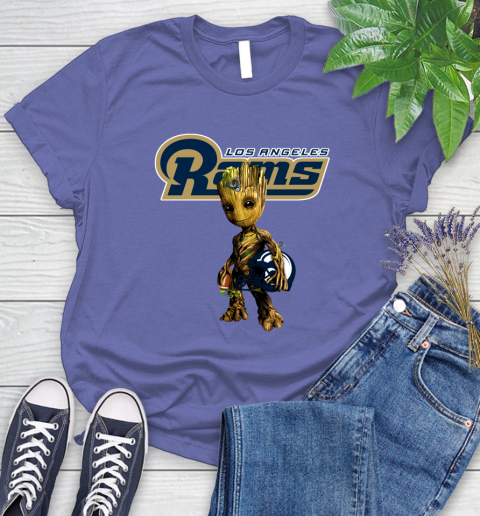 Los Angeles Rams NFL Football Groot Marvel Guardians Of The Galaxy Women's T-Shirt 11