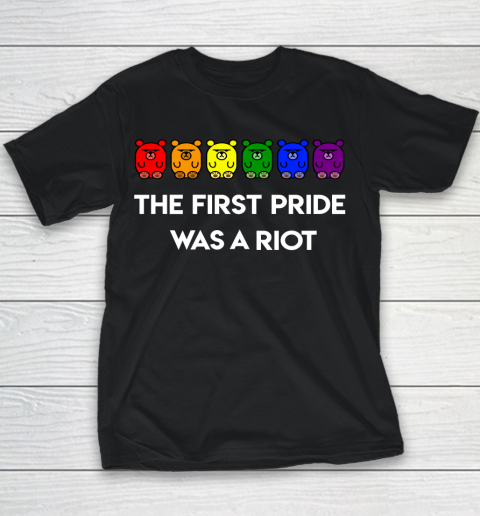 Rainbow Bears The First Pride Was A Riot LGBT Gay Youth T-Shirt