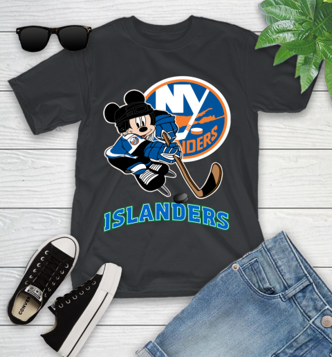 NHL New York Islanders Mickey Mouse Disney Hockey T Shirt Youth T-Shirt 2