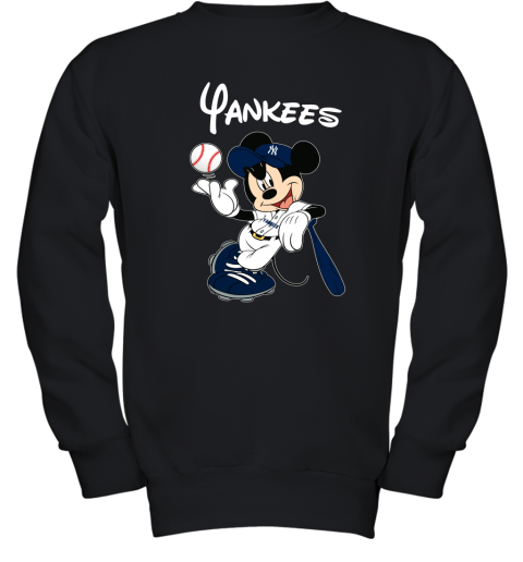 Baseball Mickey Team New York Yankees Youth Sweatshirt