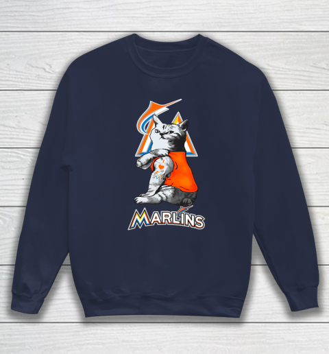 MLB Baseball My Cat Loves Miami Marlins Sweatshirt 2