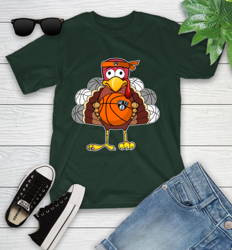 Brooklyn Nets Turkey thanksgiving day Youth T-Shirt 5
