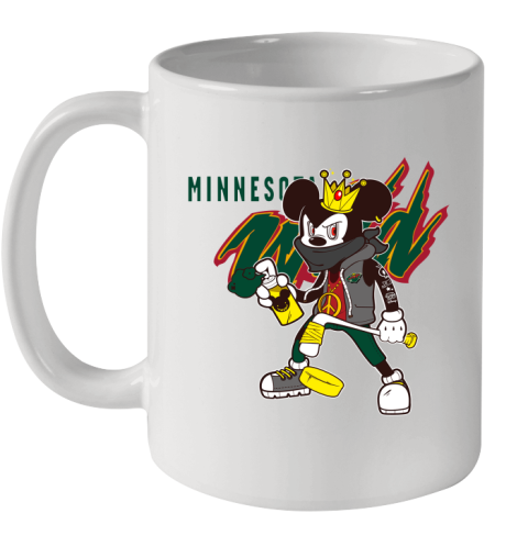 Minnesota Wild NHL Hockey Mickey Peace Sign Sports Ceramic Mug 11oz